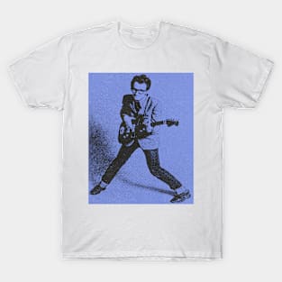 Elvis Vintage Blue Halftone T-Shirt